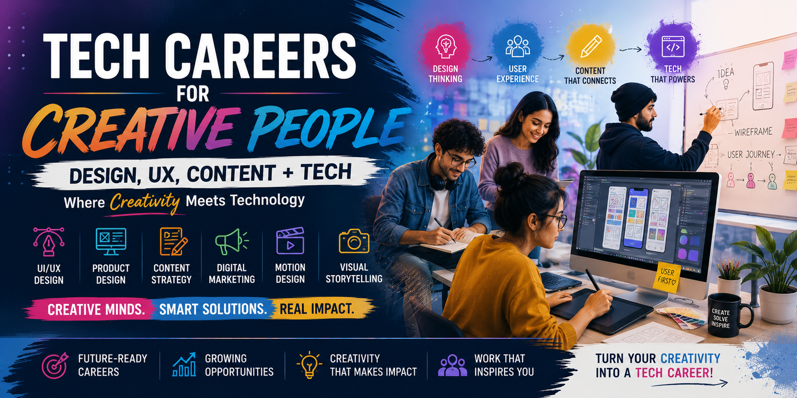Tech Careers for Creative People (Design, UX, Content + Tech)-Blog Image